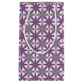 Christmas Poinsettia Stars gift bag small Klein Cadeauzakje