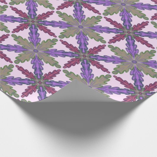 Christmas Poinsettia Stars wrapping paper  Cadeaupapier (Hoek)