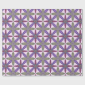 Christmas Poinsettia Stars wrapping paper Cadeaupapier (Vlak)