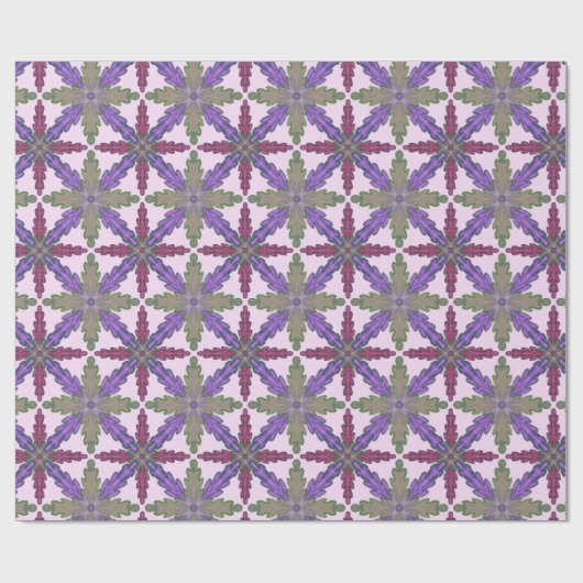 Christmas Poinsettia Stars wrapping paper  Cadeaupapier (Vlak)