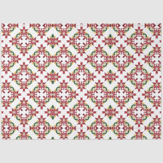 Christmas Poinsettia tissuepapier (Voorkant)