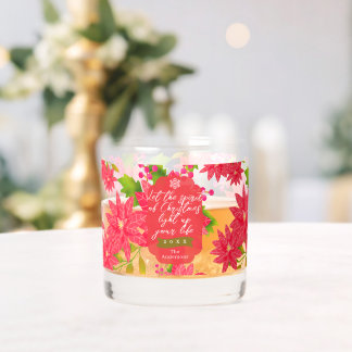Christmas Poinsettia Whisky Glas