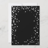 Christmas Poinsettia Zwart Cadeau Kaart Houder (Achterkant)