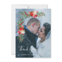 Christmas Poinsettias Flowers & Branches Photo