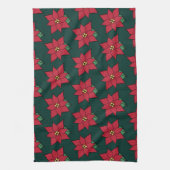 Christmas Poinsettias Kitchen Towel Theedoek (Verticaal)