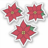 Christmas Poinsettias Stickers (Voorkant)