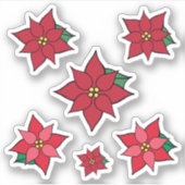 Christmas Poinsettias Variety Stickers (Voorkant)