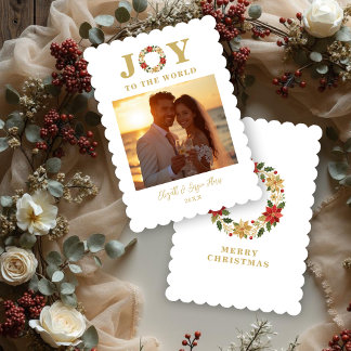 Christmas Poinsettias Wreath Mexican Embroidery Feestdagenkaart