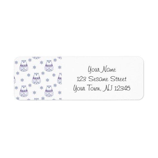 Christmas Polar Bear Address Labels (Voorkant)