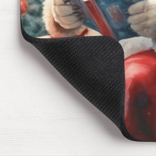 Christmas Polar Bear reading Muismat (Hoek)