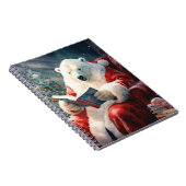 Christmas Polar Bear reading Notitieboek (Rechterzijde)