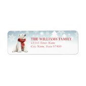 Christmas Polar Bear Return Address Labels (Voorkant)