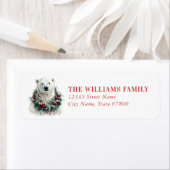Christmas Polar Bear Return Address Labels (Insitu)
