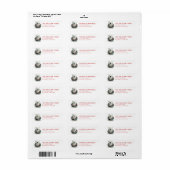 Christmas Polar Bear Return Address Labels (Full Sheet)