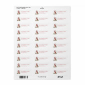Christmas Polar Bear Return Address Labels (Full Sheet)