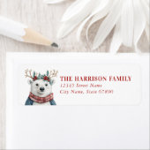 Christmas Polar Bear Return Address Labels (Insitu)