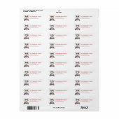 Christmas Polar Bear Return Address Labels (Full Sheet)