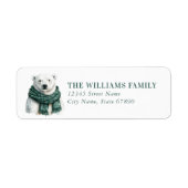 Christmas Polar Bear Return Address Labels (Voorkant)