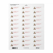 Christmas Polar Bear Return Address Labels (Full Sheet)