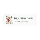 Christmas Polar Bear Return Address Labels (Voorkant)