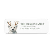 Christmas Polar Bear Return Address Labels (Voorkant)