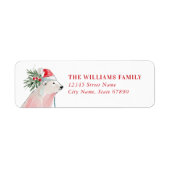 Christmas Polar Bear Return Address Labels (Voorkant)