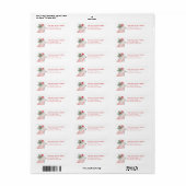 Christmas Polar Bear Return Address Labels (Full Sheet)