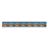 Christmas Polar Bears Around a Bonfire Grosgrain Lint (Voorkant)