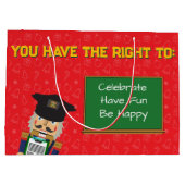 Christmas Police Gift Bag – Funny Holiday Desig Groot Cadeauzakje (Achterkant)