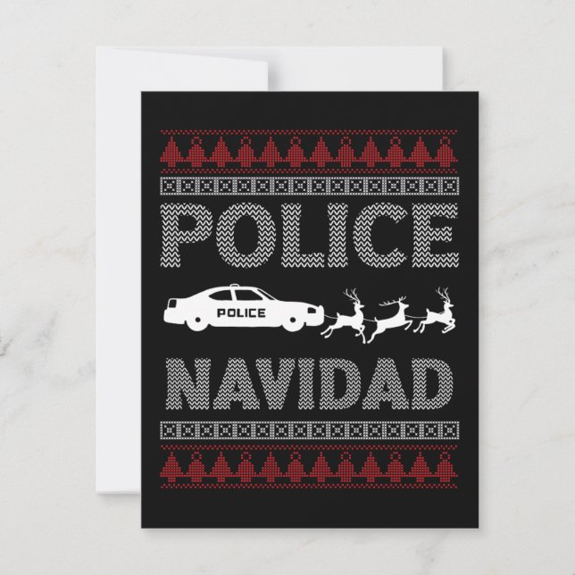 Christmas Police Navidad Funny Xmas Holiday (Voorkant)