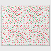 Christmas Polka Dots Cadeaupapier (Vlak)