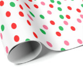 Christmas Polka Dots Cadeaupapier (Rol Hoek)