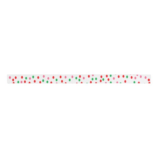 Christmas Polka Dots Grosgrain Lint (Voorkant)