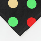Christmas - Polka Dots Pattern on Black Background Fleece Deken (Hoek)