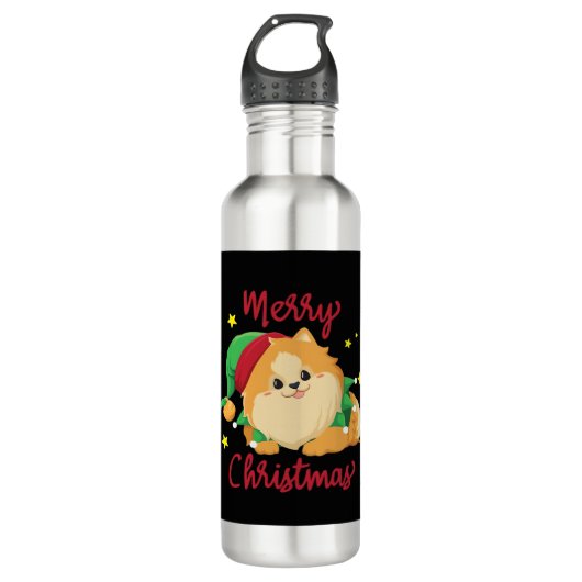 Christmas Pomeranian Merry Xmas Essential T-Shirt Waterfles (Voorkant)