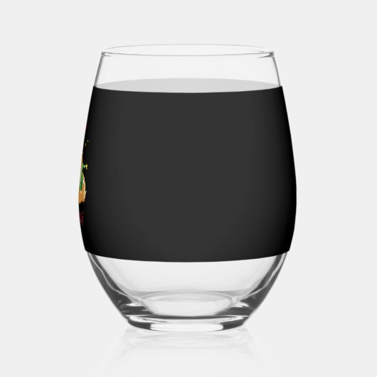 Christmas Pomeranian Merry Xmas Essential T-Shirt Wijnglas Zonder Voet (Links)