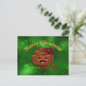 Christmas Poo Briefkaart (Staand voorkant)