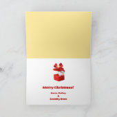 Christmas Poodle Golden Harp Wenskaart Kaart (Binnen)