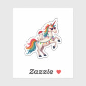 Christmas Poodle Unicorn Sunglasses Poodles Tank T Sticker (Vel)