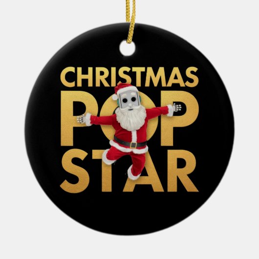 Christmas Pop Star Schattigee & kleurrijke vakanti Keramisch Ornament (Voorkant)