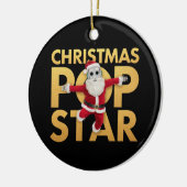 Christmas Pop Star Schattigee & kleurrijke vakanti Keramisch Ornament (Links)