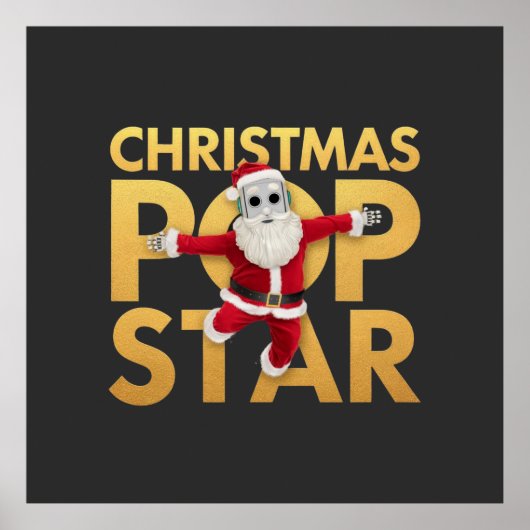 Christmas Pop Star Schattigee & kleurrijke vakanti Poster (Voorkant)