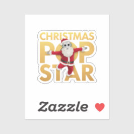 Christmas Pop Star Schattigee & kleurrijke vakanti Sticker