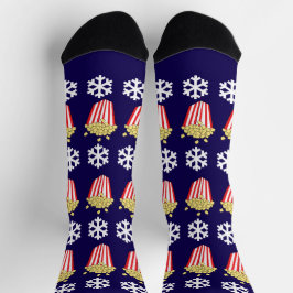 Christmas Popcorn Movie Night Novelty Festive Sokken