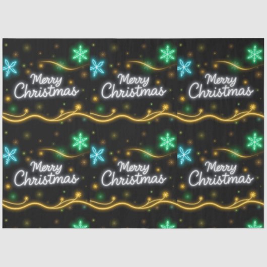 Christmas Popular Neon Holiday Collectie Tissuepapier (Voorkant)