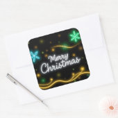 Christmas Popular Neon Holiday Collectie Vierkante Sticker (Envelop)