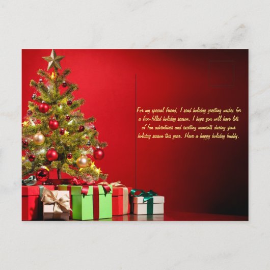 Christmas Post Card, Size: Standard Postcard Briefkaart (Achterkant)