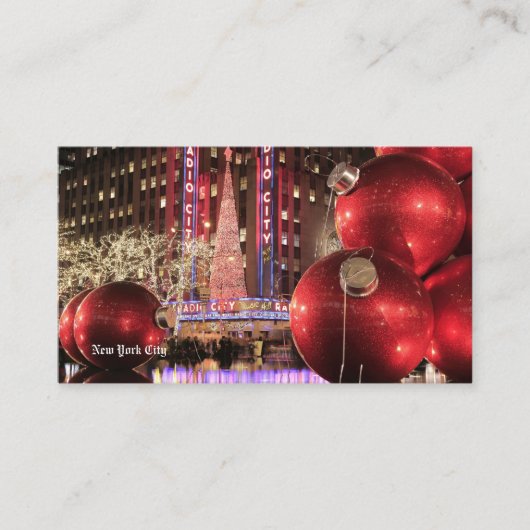 Christmas Postcard NYC - New York City Visitekaartje (Voorkant)