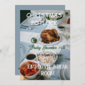 Christmas Potluck Invitation Kaart (Voorkant / Achterkant)