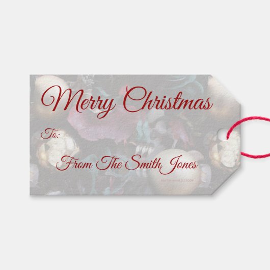 Christmas Potpourri (personaliseren) Tweezijdig Cadeaulabel (Voorkant (Horizontaal))